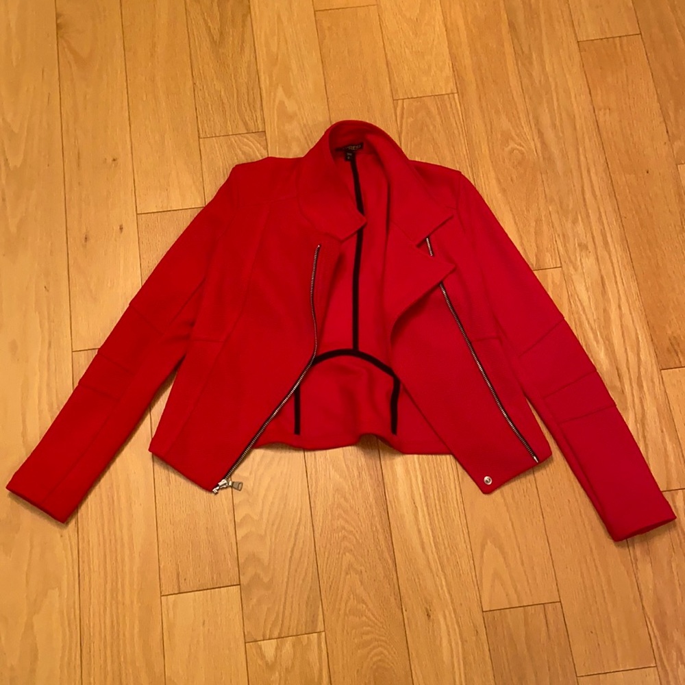 Beautiful Fire Engine Red Moto Jacket